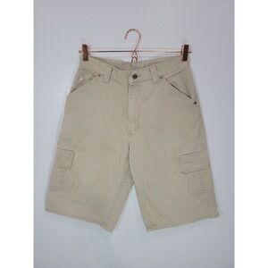 Vintage Lee Pipes Khaki Cargo Shorts Youth Sz L 90s Skate Streetwear Tan Cotton